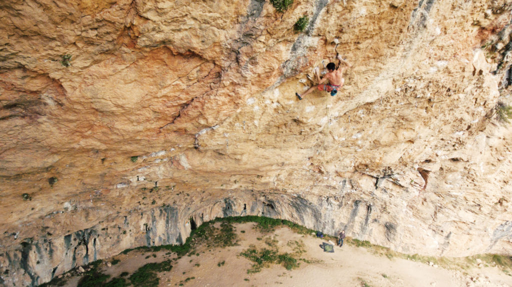 Piotrek Schab na La Fabela 8c+ RP, Santa Linya, Hiszpania